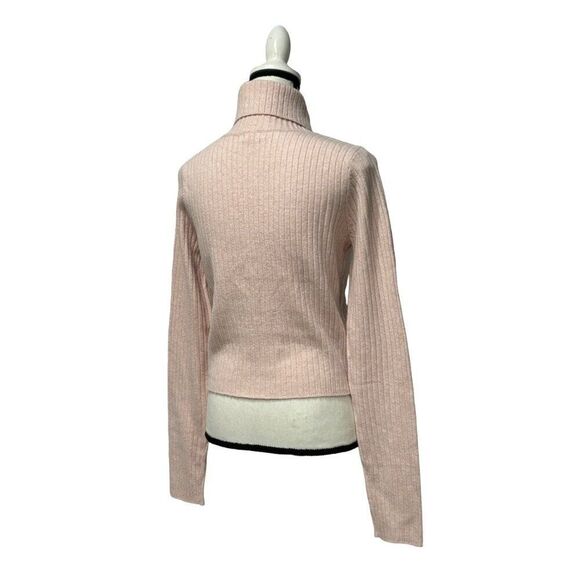 BP. Rib Crop Turtleneck Sweater in Pink Crystal, Sz. L - Picture 4 of 14